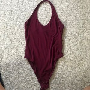maroon bodysuit